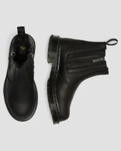 2976 Alyson DM's Wintergrip Chelsea Boots in Schwarz