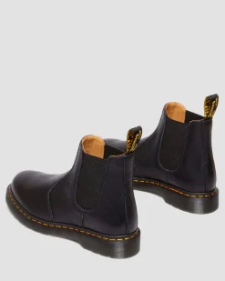 2976 Ambassador Leder Chelsea Boots in Schwarz