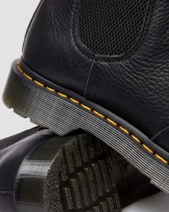 2976 Ambassador Leder Chelsea Boots in Schwarz