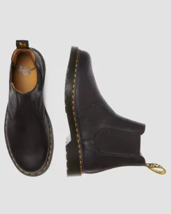 2976 Ambassador Leder Chelsea Boots in Schwarz