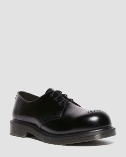 1461 Analine Leder Schuhe mit Stahlkappe in Schwarz