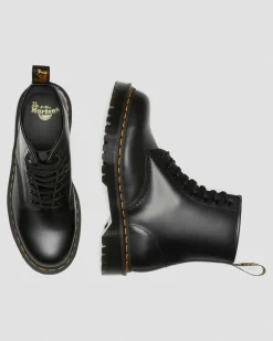 1460 Bex Glattleder Plateaustiefel in Schwarz