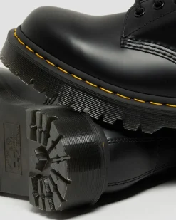 1460 Bex Glattleder Plateaustiefel in Schwarz