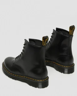 1460 Bex Glattleder Plateaustiefel in Schwarz