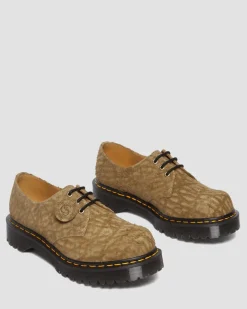 1461 Bex Made in England Emboss Wildleder Oxford Schuhe in Savannah Tan