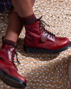1460 Classic Calf Leder Stiefel in Burgundy