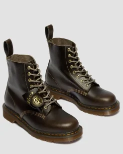 1460 Classic Calf Leder Stiefel in Sepia Grau