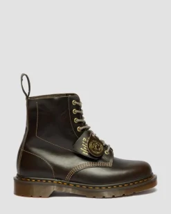 1460 Classic Calf Leder Stiefel in Sepia Grau