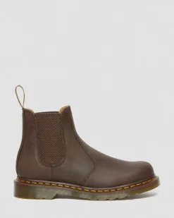 2976 Crazy Horse Chelsea Boots mit gelben Nähten in Dunkelbraun