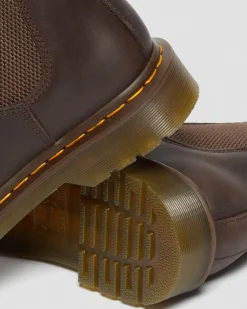 2976 Crazy Horse Chelsea Boots mit gelben Nähten in Dunkelbraun