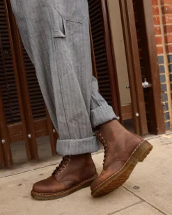 1460 Crazy Horse Leder Schnürstiefel in Braun