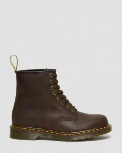 1460 Crazy Horse Leder Schnürstiefel in Braun