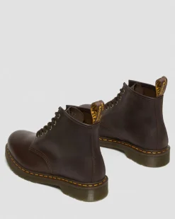 101 Crazy Horse Leder Stiefeletten in Dunkelbraun