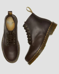101 Crazy Horse Leder Stiefeletten in Dunkelbraun