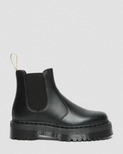 2976 Felix Vegan Plateau Chelsea Boots in Schwarz