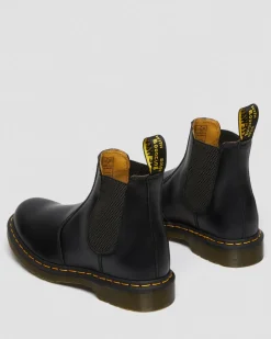 2976 Glattleder Chelsea Boots mit gelben Nahten in Schwarz