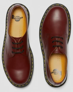 1461 Glattleder Oxford Schuhe in Cherry Red