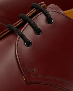 1461 Glattleder Oxford Schuhe in Cherry Red