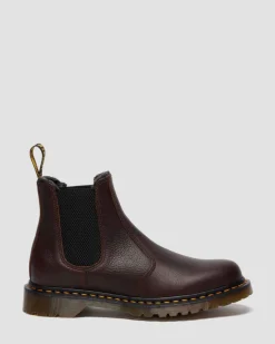 2976 Grizzly Leder Chelsea Boots mit Kunstfellfutter in Dunkelbraun