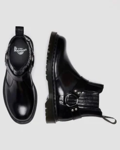 2976 HARNESS ANALINE LEDER CHELSEA BOOTS in Schwarz