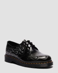 1461 Inferno Leder Schnürschuhe in Silber