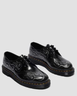 1461 Inferno Leder Schnürschuhe in Silber