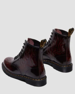1460 Inferno Leder Schnürstiefel in Cherry Red
