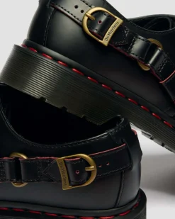 1461 Jahr des Pferdes Leder Schuhe in Schwarz