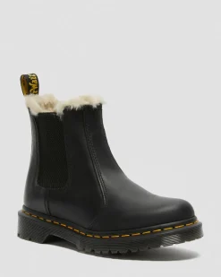 2976 Leonore Chelsea Boots Mit Kunstpelzfutter in Schwarz