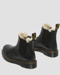 2976 Leonore Chelsea Boots Mit Kunstpelzfutter in Schwarz