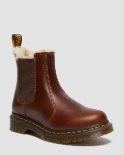 2976 Leonore Chelsea Boots Mit Kunstpelzfutter in Butterscotch