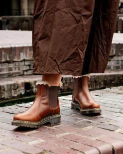 2976 Leonore Chelsea Boots Mit Kunstpelzfutter in Butterscotch