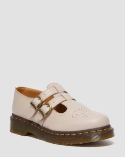 8065 Mary Jane Virginia Leder Schuhe in Vintage Taupe