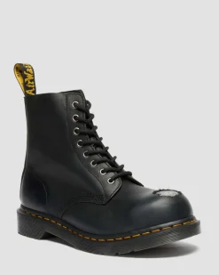 1460 Metal Toe Leder Stiefel in Schwarz