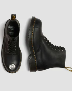 1460 Metal Toe Leder Stiefel in Schwarz