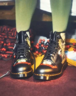 1460 Metallica Stiefel in Weiß & Mehrfarbig