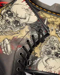 1460 Metallica Stiefel in Weiß & Mehrfarbig
