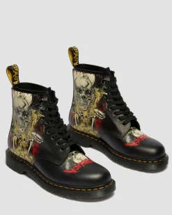 1460 Metallica Stiefel in Weiß & Mehrfarbig