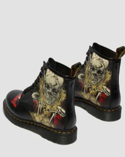 1460 Metallica Stiefel in Weiß & Mehrfarbig