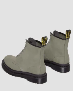 1460 Milled Nubuck Leder Schnürstiefel in Nickel Grey