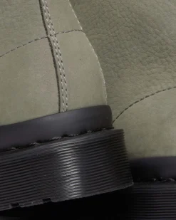 1460 Milled Nubuck Leder Schnürstiefel in Nickel Grey