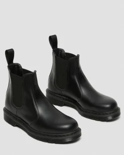 2976 Mono Glattleder Chelsea Boots in Schwarz