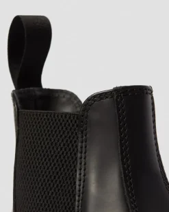 2976 Mono Glattleder Chelsea Boots in Schwarz