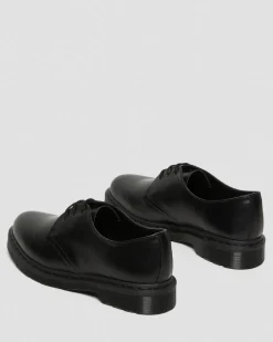 1461 Mono Glattleder Oxford Schuhe in Schwarz