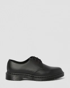 1461 Mono Glattleder Oxford Schuhe in Schwarz