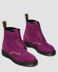 1460 NUBUCK SLIP ON STIEFEL OHNE SCHNÜRUNG in Lila