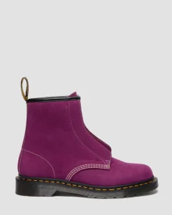 1460 NUBUCK SLIP ON STIEFEL OHNE SCHNÜRUNG in Lila