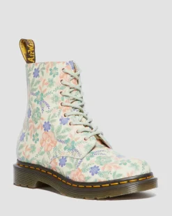 1460 Pascal Floral Reclaimed Leder Stiefel in Wolkencreme