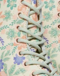 1460 Pascal Floral Reclaimed Leder Stiefel in Wolkencreme