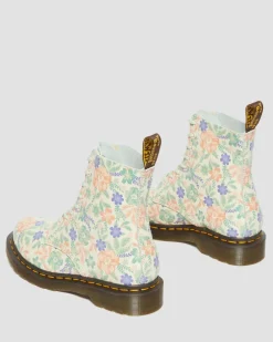 1460 Pascal Floral Reclaimed Leder Stiefel in Wolkencreme